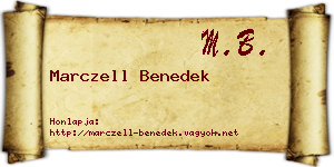 Marczell Benedek névjegykártya