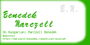 benedek marczell business card